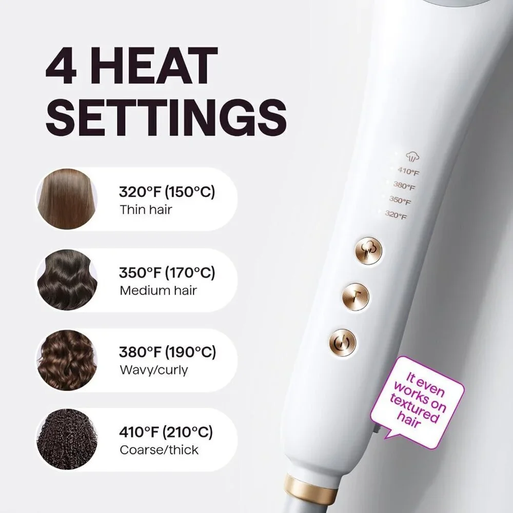 Steam Hair Straightener Brush Ceramic 3-in-1 Comb & Steam for Nourished Hair